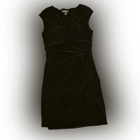 ralph lauren black dresses RALPH LAUREN Size M Black Cashmere Solid Dress  Labels Luxury